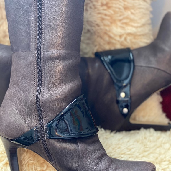 Nine West, Tall chocolate heeled boots - Picture 6 of 6